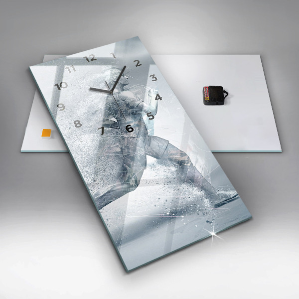 Modern vertical wall clock Running man