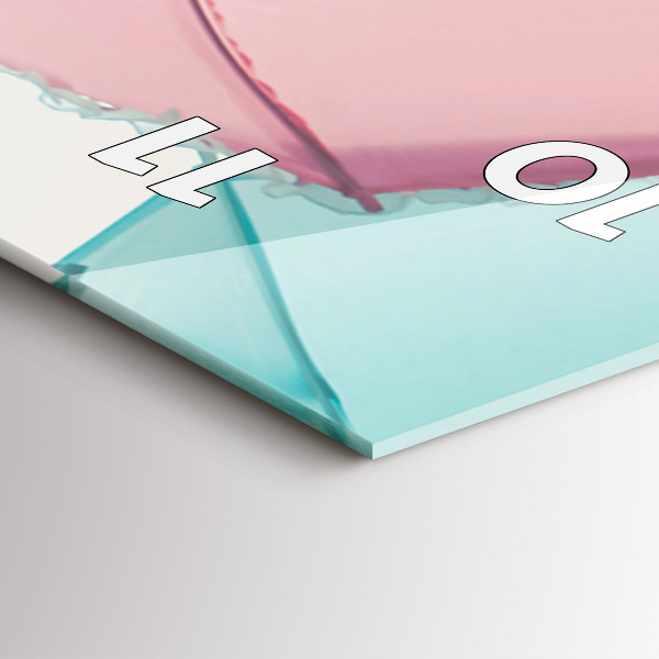 Modern vertical wall clock Pastel umbrellas
