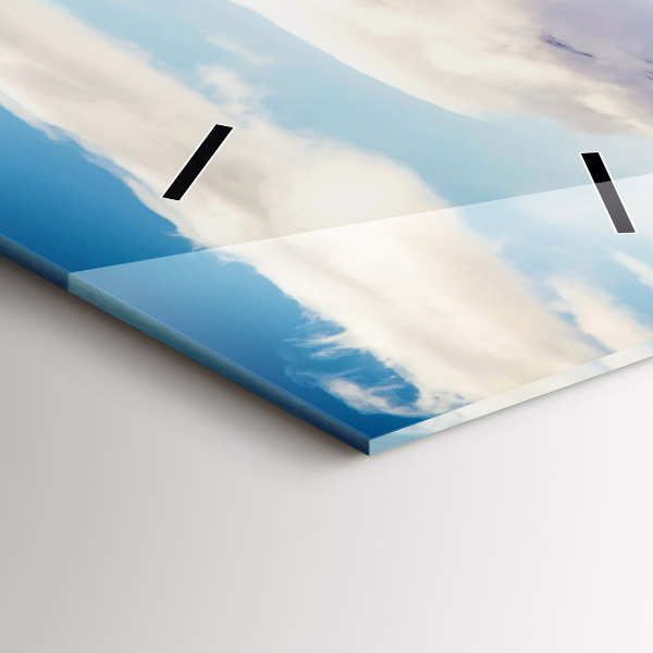 Modern vertical wall clock Lake view