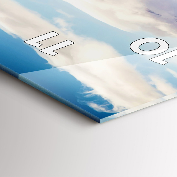 Modern vertical wall clock Lake view