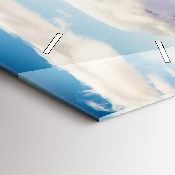 Modern vertical wall clock Lake view