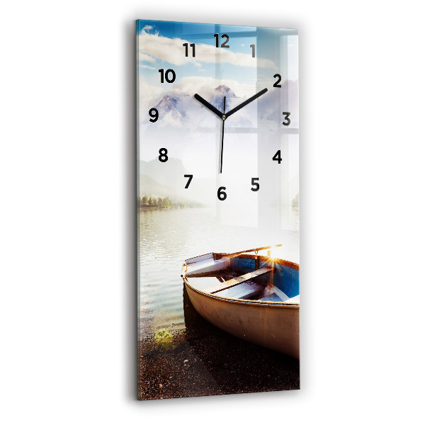 Modern vertical wall clock Lake view