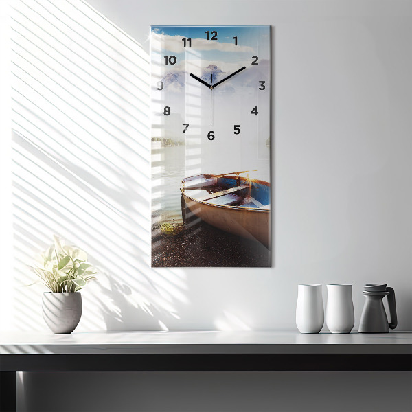 Modern vertical wall clock Lake view