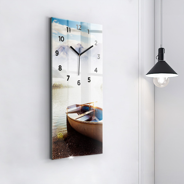 Modern vertical wall clock Lake view