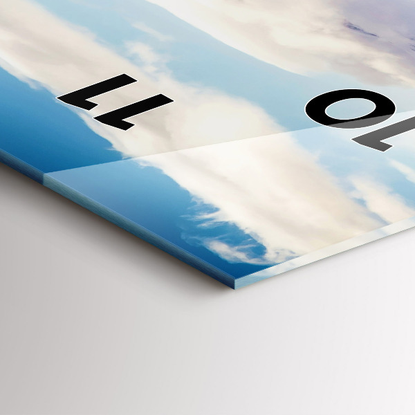 Modern vertical wall clock Lake view