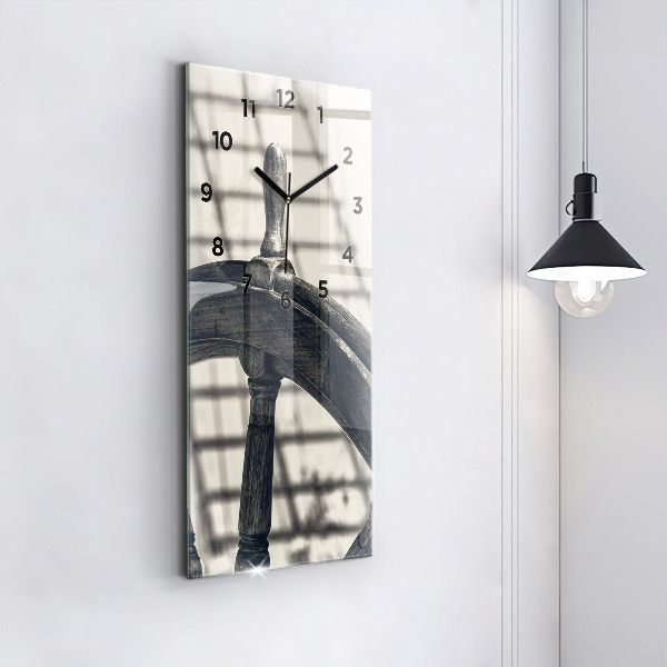 Modern vertical wall clock Ancient ship