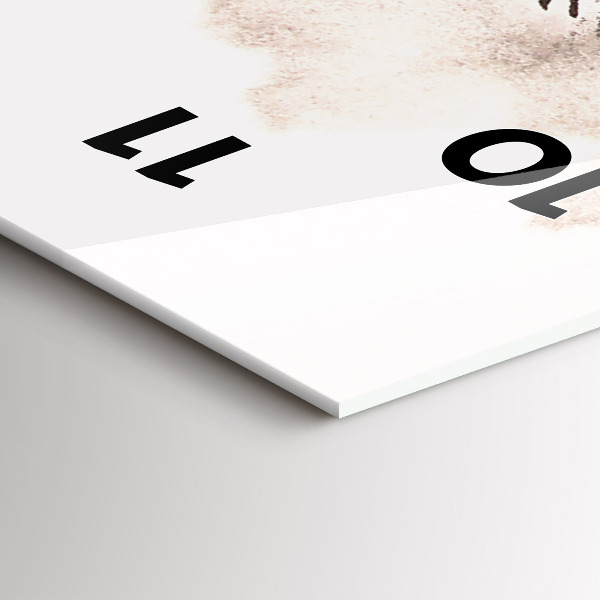 Modern vertical wall clock Galloping horses