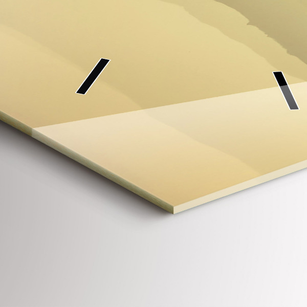 Modern vertical wall clock Misty mountain slopes