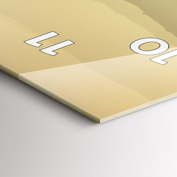 Modern vertical wall clock Misty mountain slopes