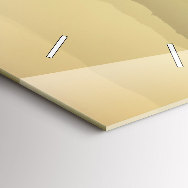 Modern vertical wall clock Misty mountain slopes