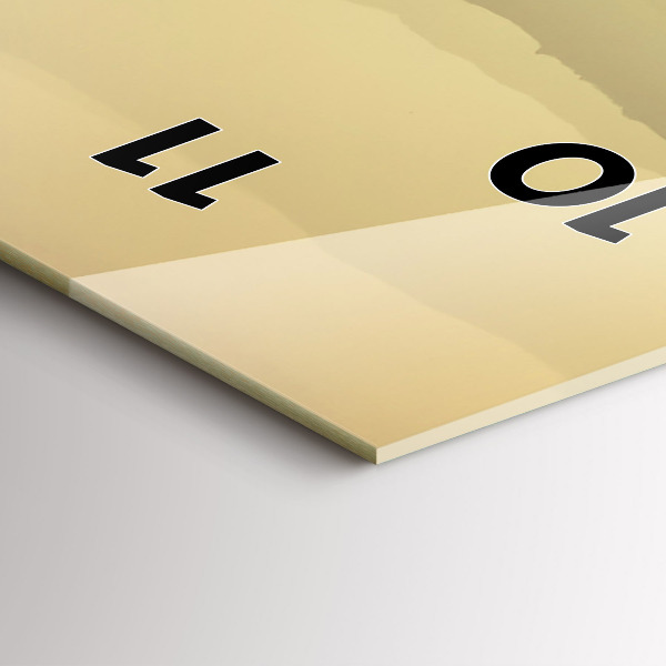 Modern vertical wall clock Misty mountain slopes