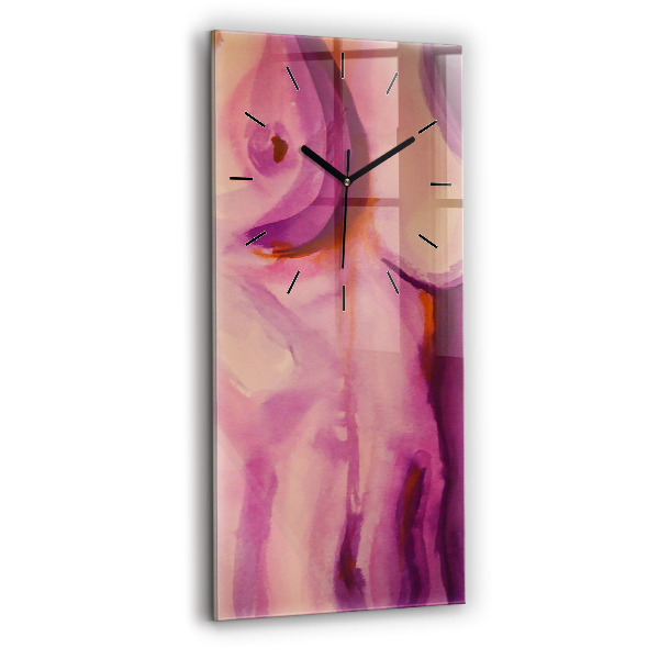 Modern vertical wall clock Painting Women