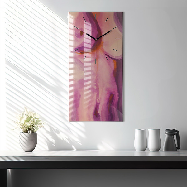 Modern vertical wall clock Painting Women