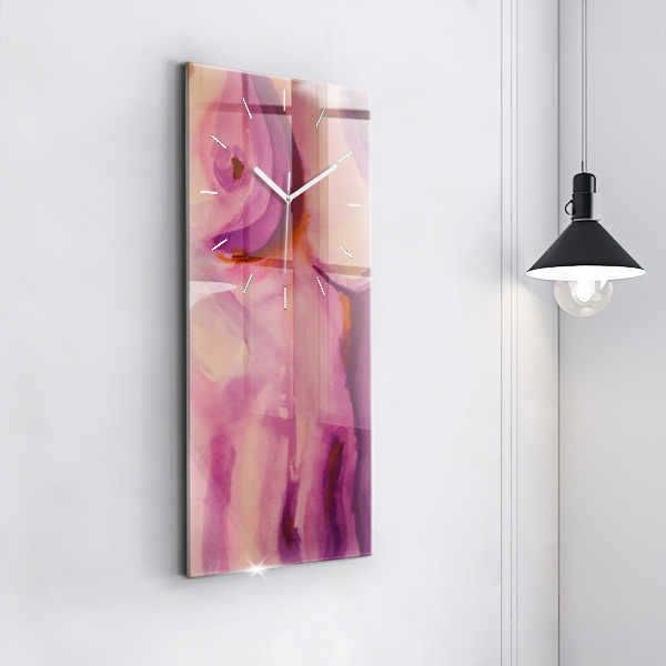 Modern vertical wall clock Painting Women