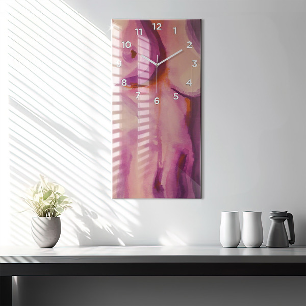 Modern vertical wall clock Painting Women
