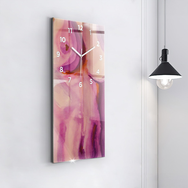 Modern vertical wall clock Painting Women