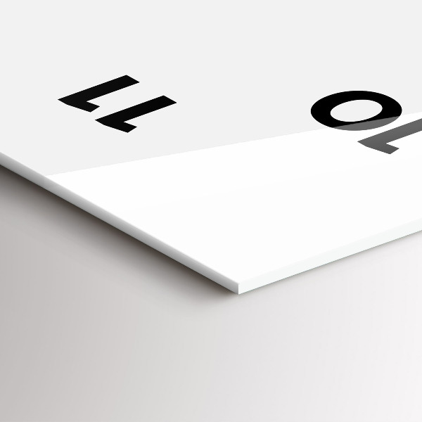 Modern vertical wall clock Drawn owl with glasses