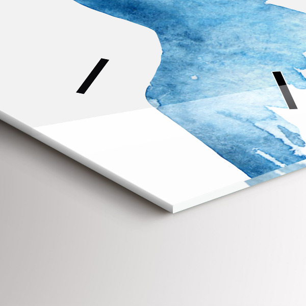Modern vertical wall clock Flying blue birds