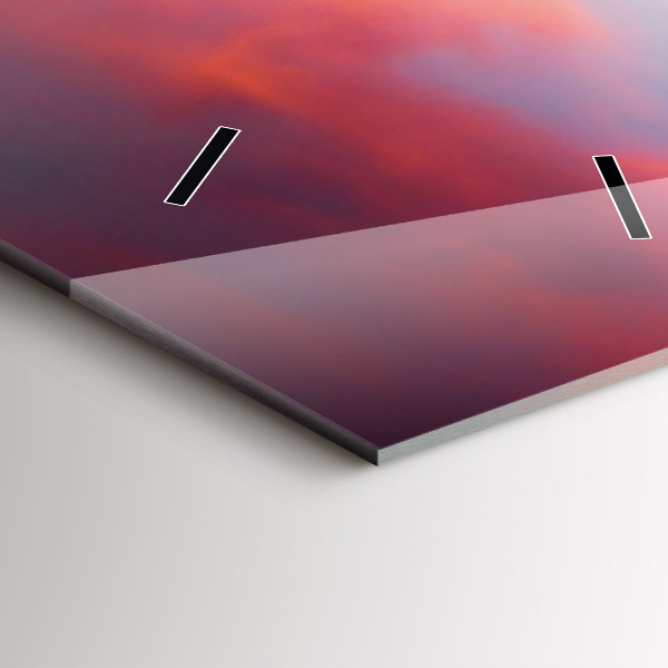 Modern vertical wall clock Stellisee Matterhorn lake