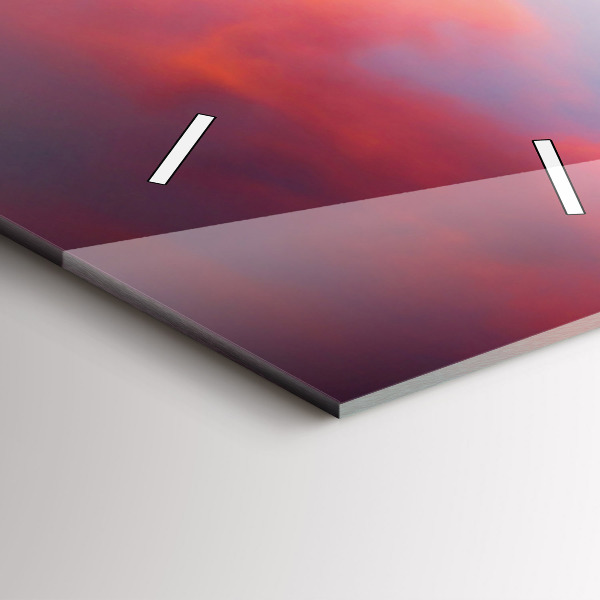 Modern vertical wall clock Stellisee Matterhorn lake