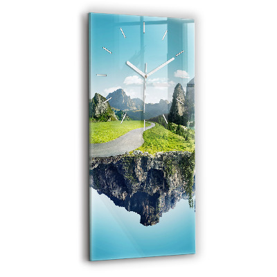 Modern vertical wall clock Flying Island