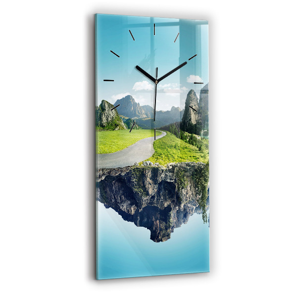 Modern vertical wall clock Flying Island