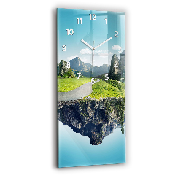 Modern vertical wall clock Flying Island