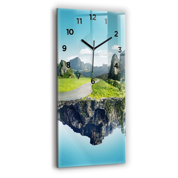 Modern vertical wall clock Flying Island