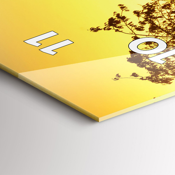 Modern vertical wall clock Fog at sunrise