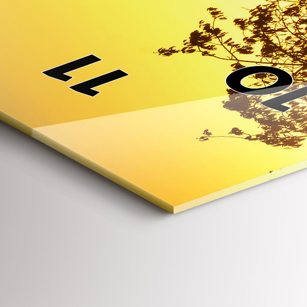 Modern vertical wall clock Fog at sunrise