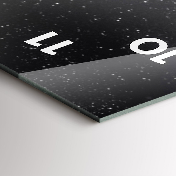 Modern vertical wall clock Space and planets