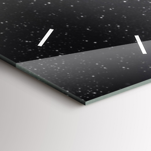 Modern vertical wall clock Space and planets