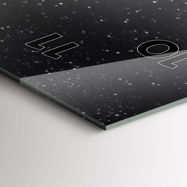 Modern vertical wall clock Space and planets