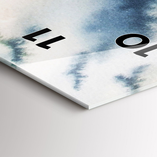 Modern vertical wall clock Fisherman on the lake