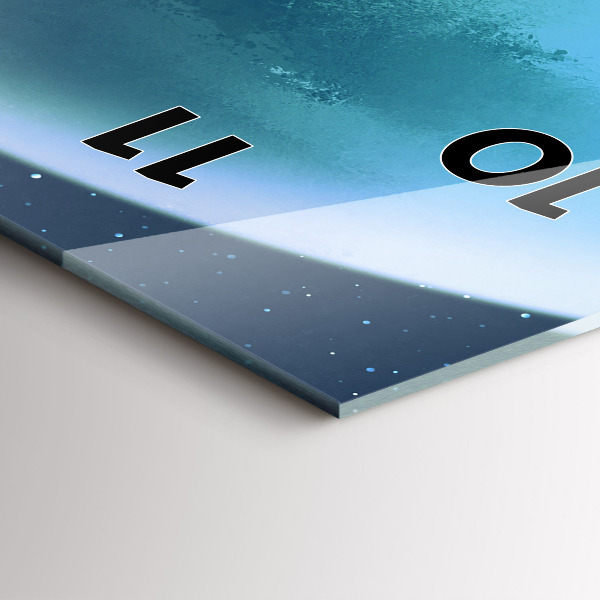 Modern vertical wall clock Man in the moon