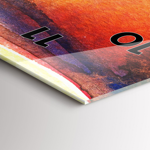 Modern vertical wall clock Woman in a hat