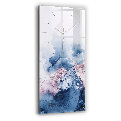 Modern vertical wall clock Abstract mountain ranges