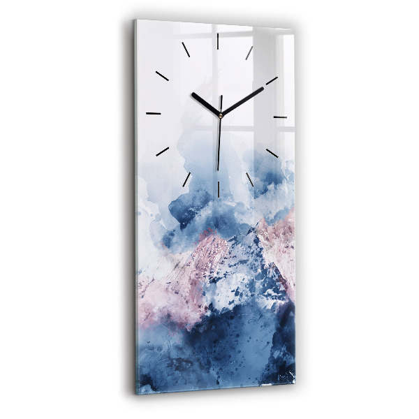 Modern vertical wall clock Abstract mountain ranges