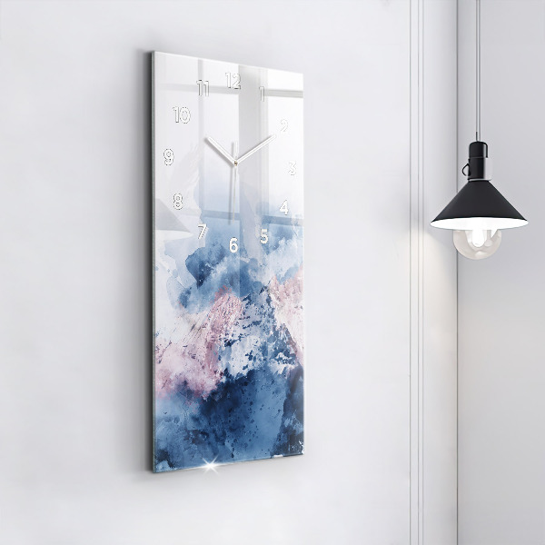 Modern vertical wall clock Abstract mountain ranges