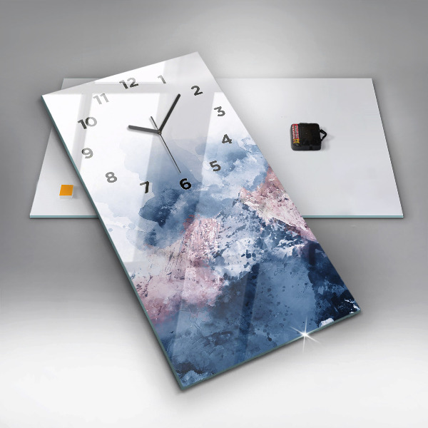 Modern vertical wall clock Abstract mountain ranges