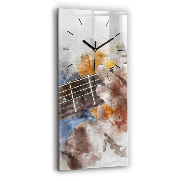 Modern vertical wall clock Guitar Graphics