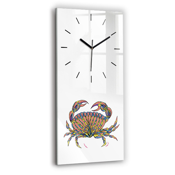 Modern vertical wall clock Ethnic crab