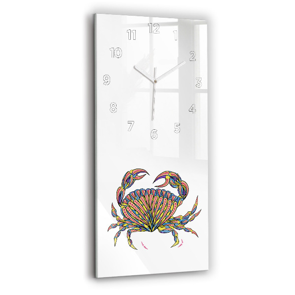 Modern vertical wall clock Ethnic crab