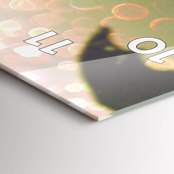 Modern vertical wall clock People with umbrellas