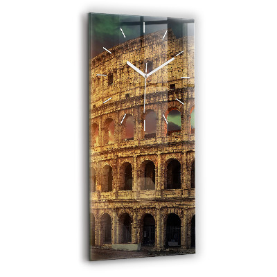 Modern vertical wall clock Roman Colosseum