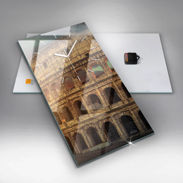Modern vertical wall clock Roman Colosseum