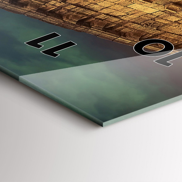 Modern vertical wall clock Roman Colosseum