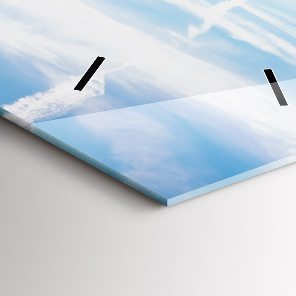 Modern vertical wall clock Lavender Meadow