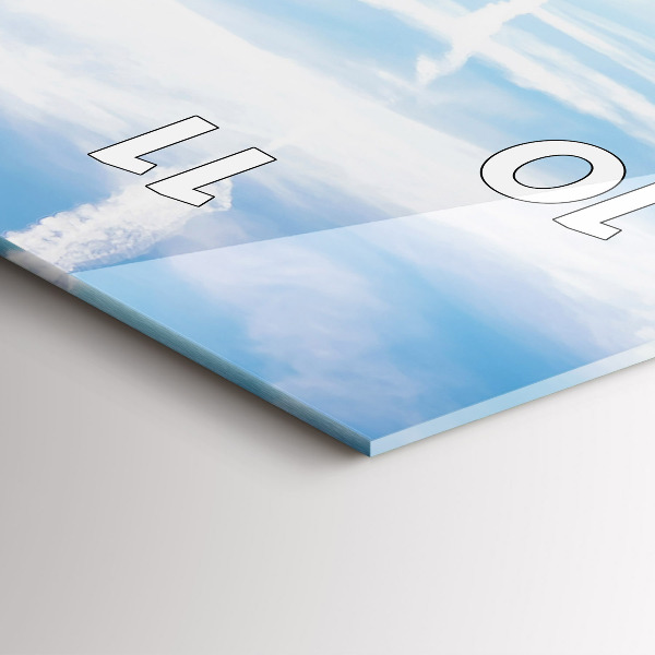 Modern vertical wall clock Lavender Meadow