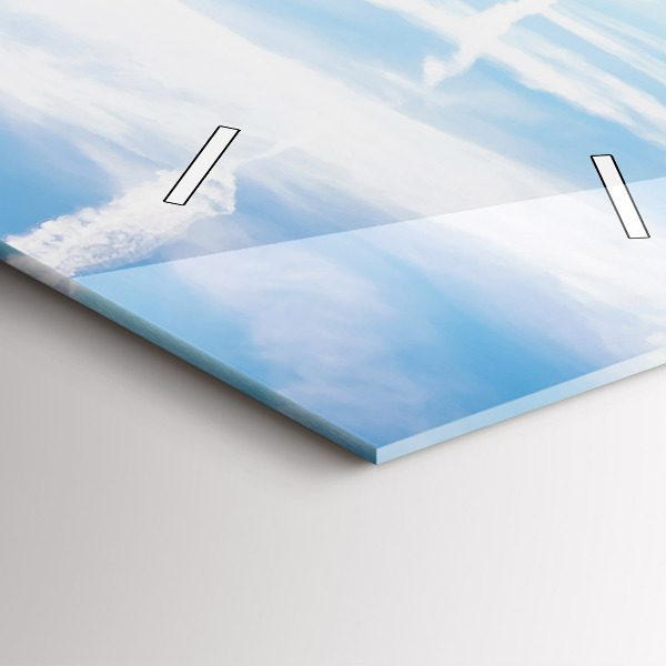 Modern vertical wall clock Lavender Meadow